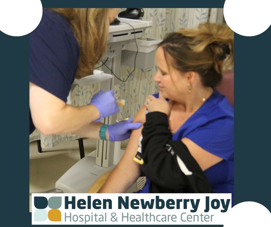 Protect flu season with Helen Newberry joy hospital.