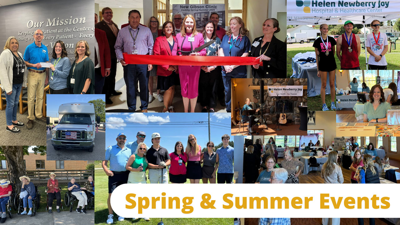 Spring and summer community events hosted and supported by Helen Newberry Joy Hospital including races resource fairs golf outings and community gatherings